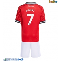 Maglie da calcio Manchester United Mason Mount #7 Prima Maglia Bambino 2025-26 Manica Corta + Pantaloni corti)